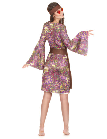 Déguisement hippie motif paisley femme