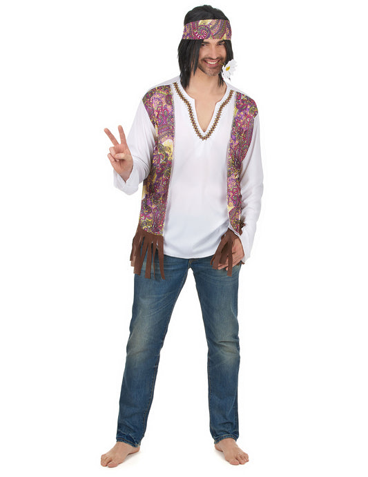 Déguisement hippie à franges homme