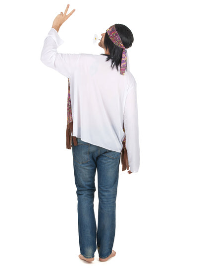Déguisement hippie à franges homme