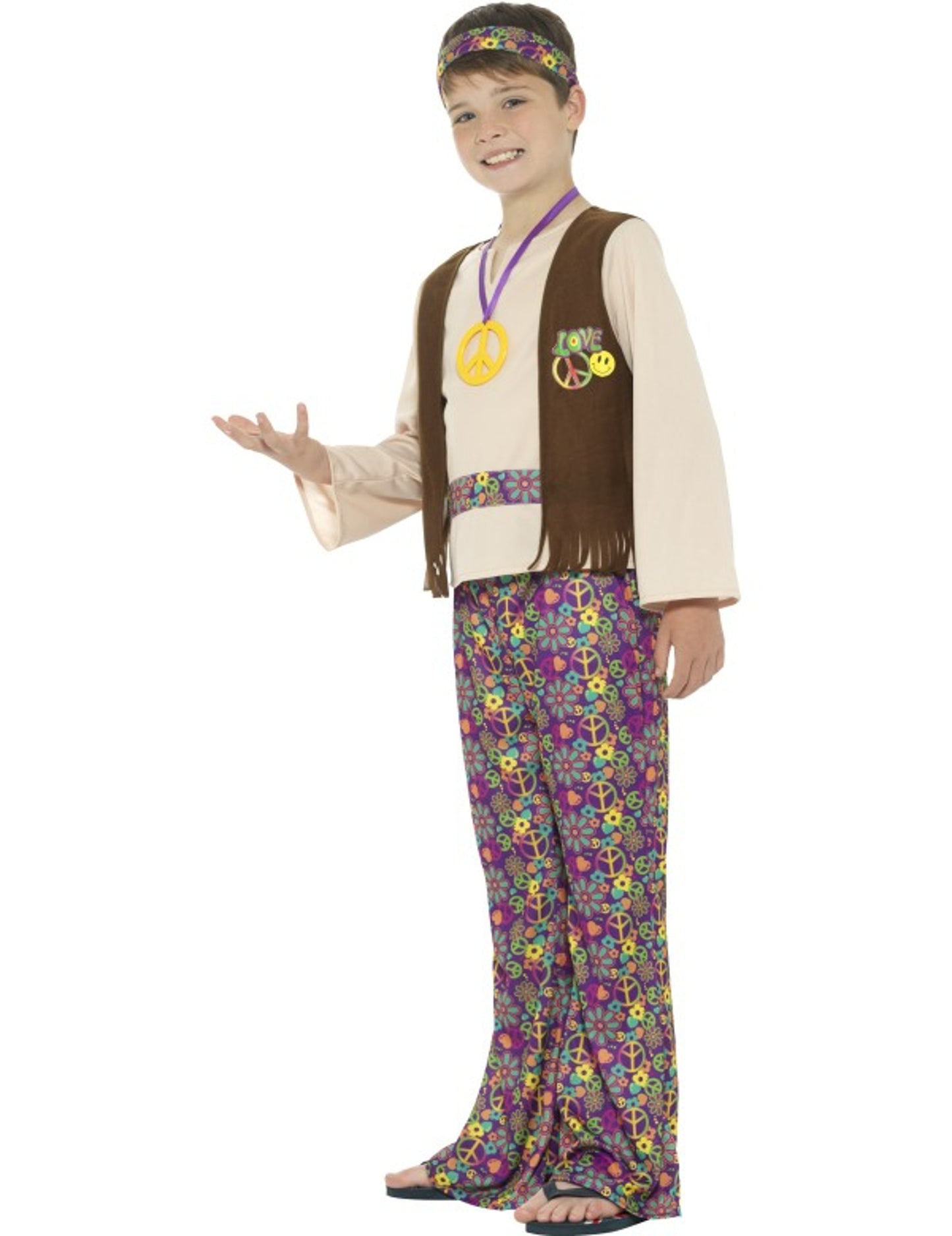 Déguisement hippie peace garçon
