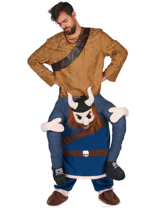 Déguisement homme à dos de viking adulte