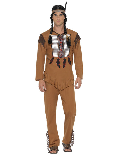 Déguisement indien avec franges homme