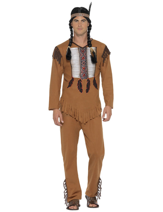 Déguisement indien avec franges homme