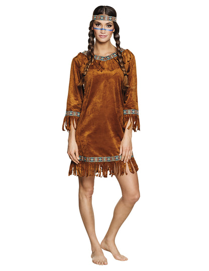 Déguisement indienne faux daim femme