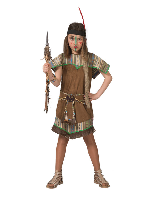 Déguisement indienne marron fille