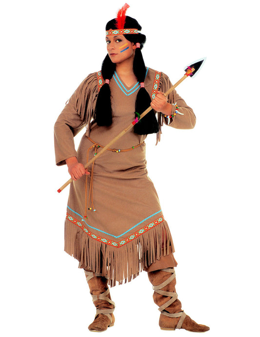 Déguisement indienne manches longues femme