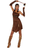 Déguisement indienne marron foncé femme