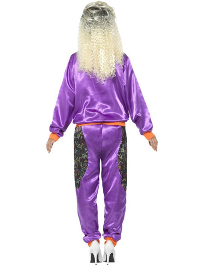 Déguisement jogging rétro violet femme