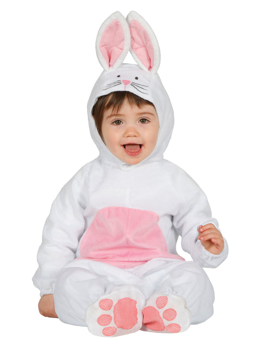 Déguisement lapin blanc et rose bébé