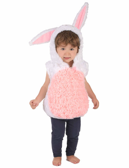 Déguisement lapin blanc et rose sans manches enfant