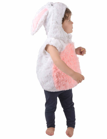 Déguisement lapin blanc et rose sans manches enfant