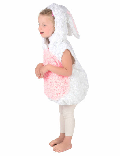 Déguisement lapin blanc et rose sans manches enfant