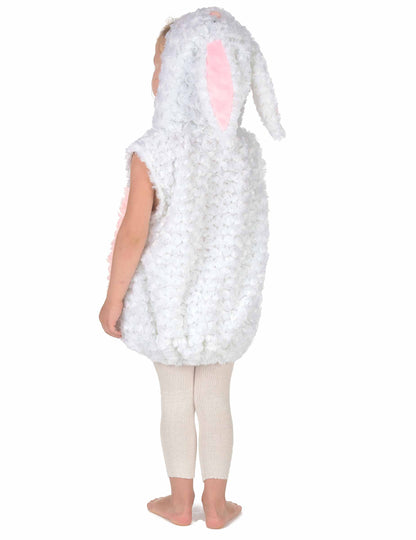 Déguisement lapin blanc et rose sans manches enfant