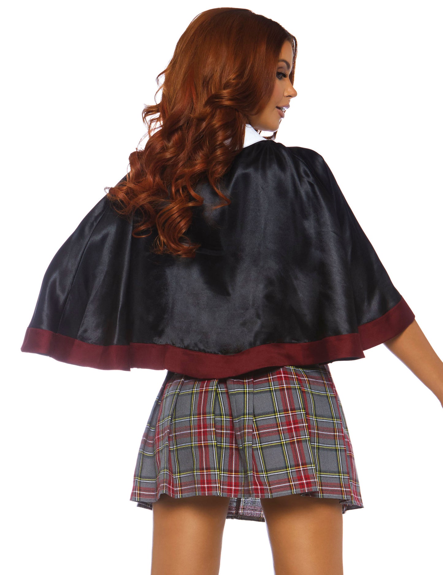 Déguisement luxe sorcière enchanteresse sexy bordeaux et doré femme