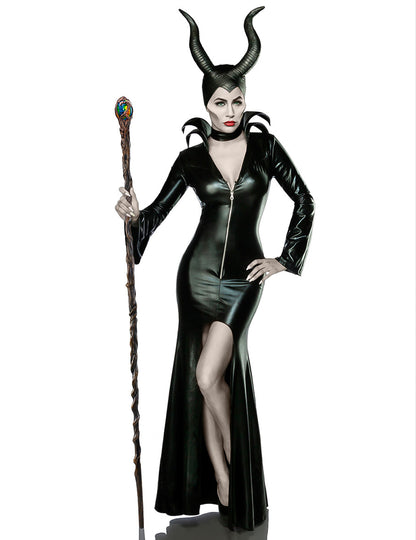 Déguisement luxe sorcière noire sexy femme