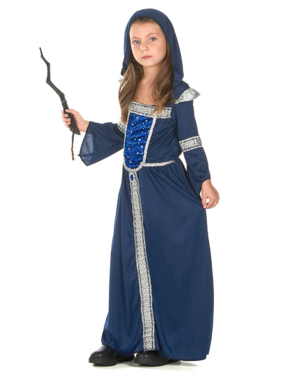 Déguisement magicienne bleu nuit fille