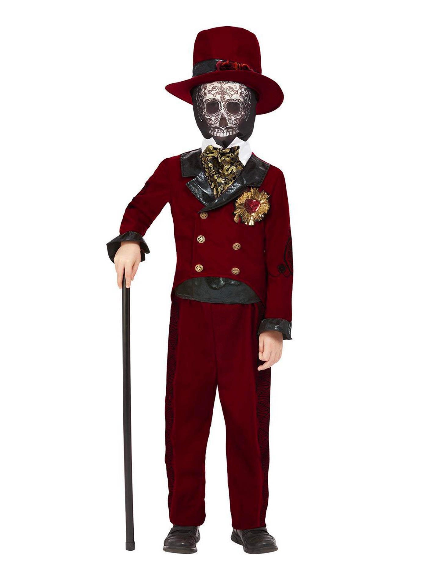 Déguisement marié rouge Dia de los muertos garçon