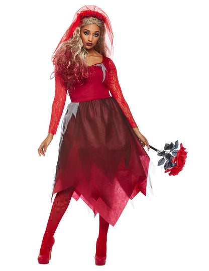 Déguisement mariée rouge femme