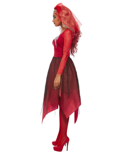 Déguisement mariée rouge femme