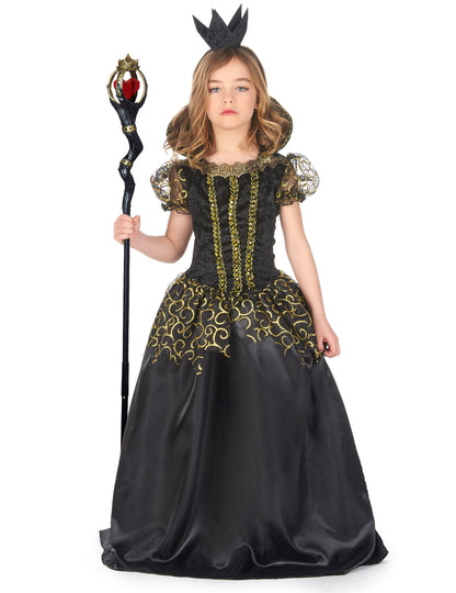 Déguisement méchante reine noire fille