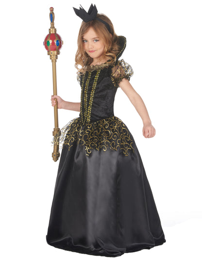 Déguisement méchante reine noire fille