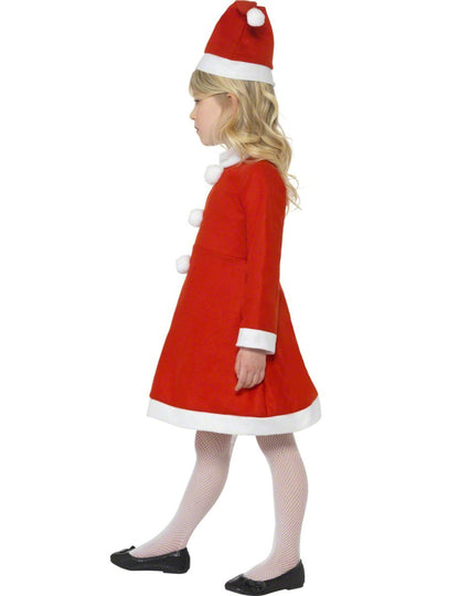 Déguisement Mère Noël robe pompons fille