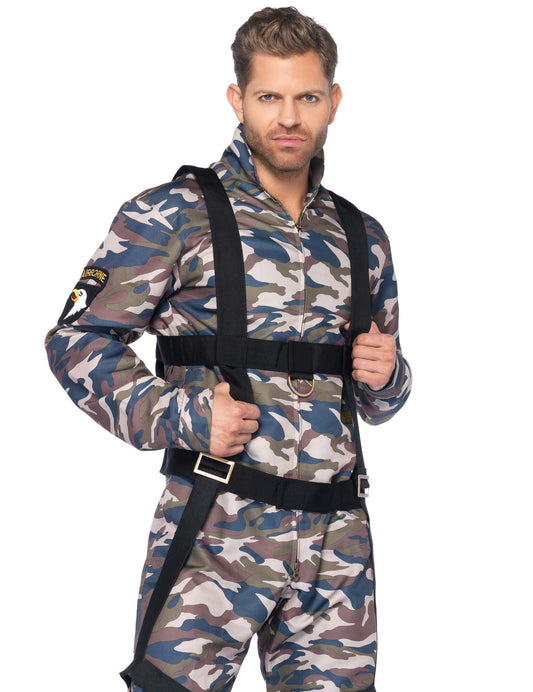 Déguisement militaire vert et beige homme