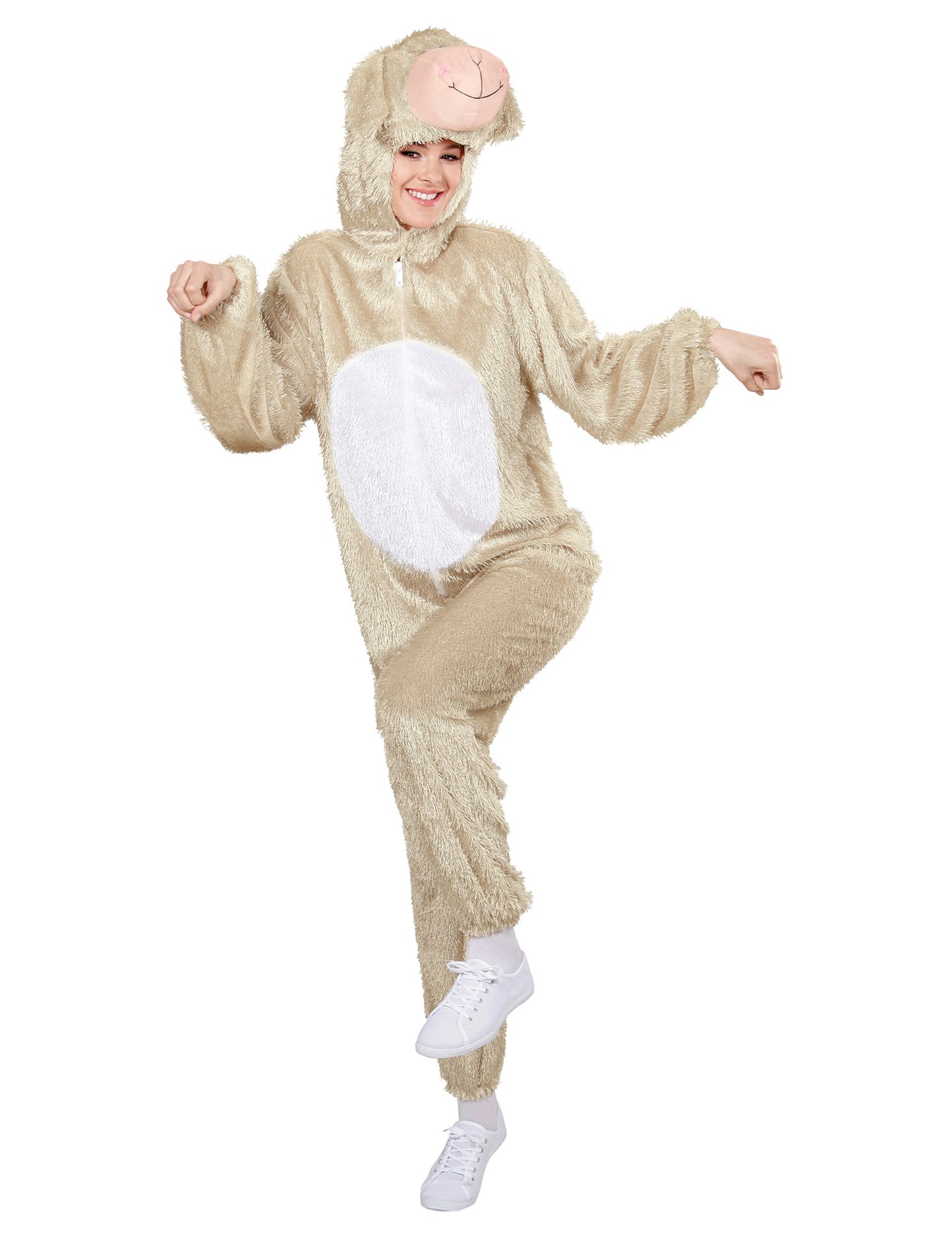 Déguisement mouton beige et blanc adulte