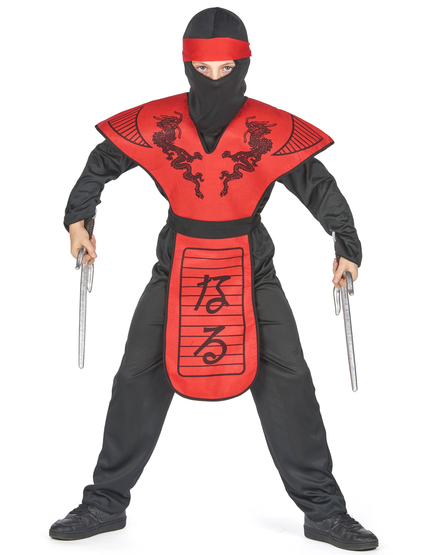 Déguisement ninja dragon rouge garçon