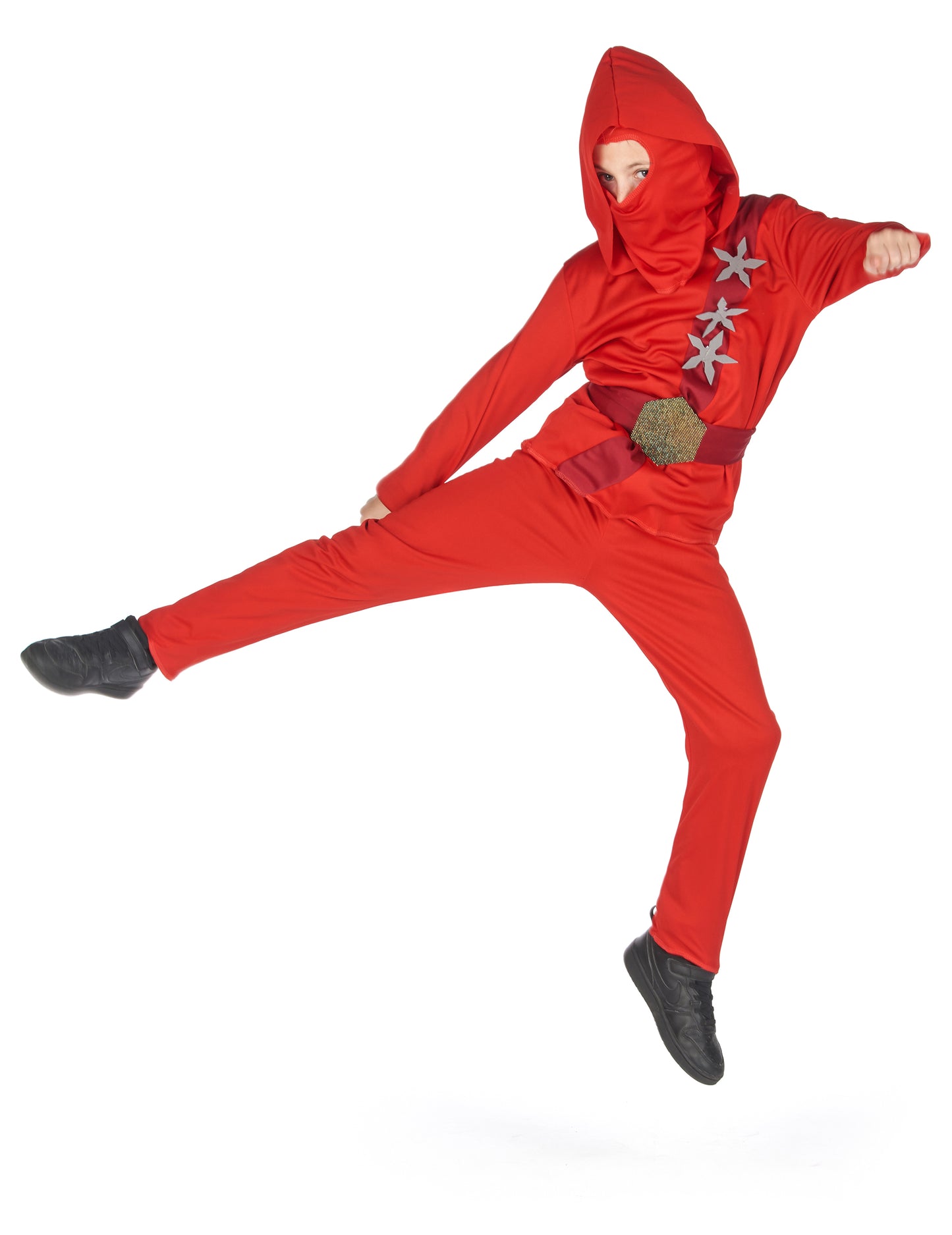 Déguisement ninja rouge étoiles garçon