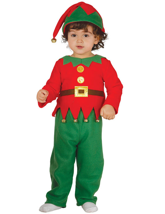 Déguisement classique petit lutin de Noël bébé