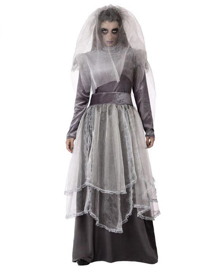 Déguisement mariée funèbre grise femme