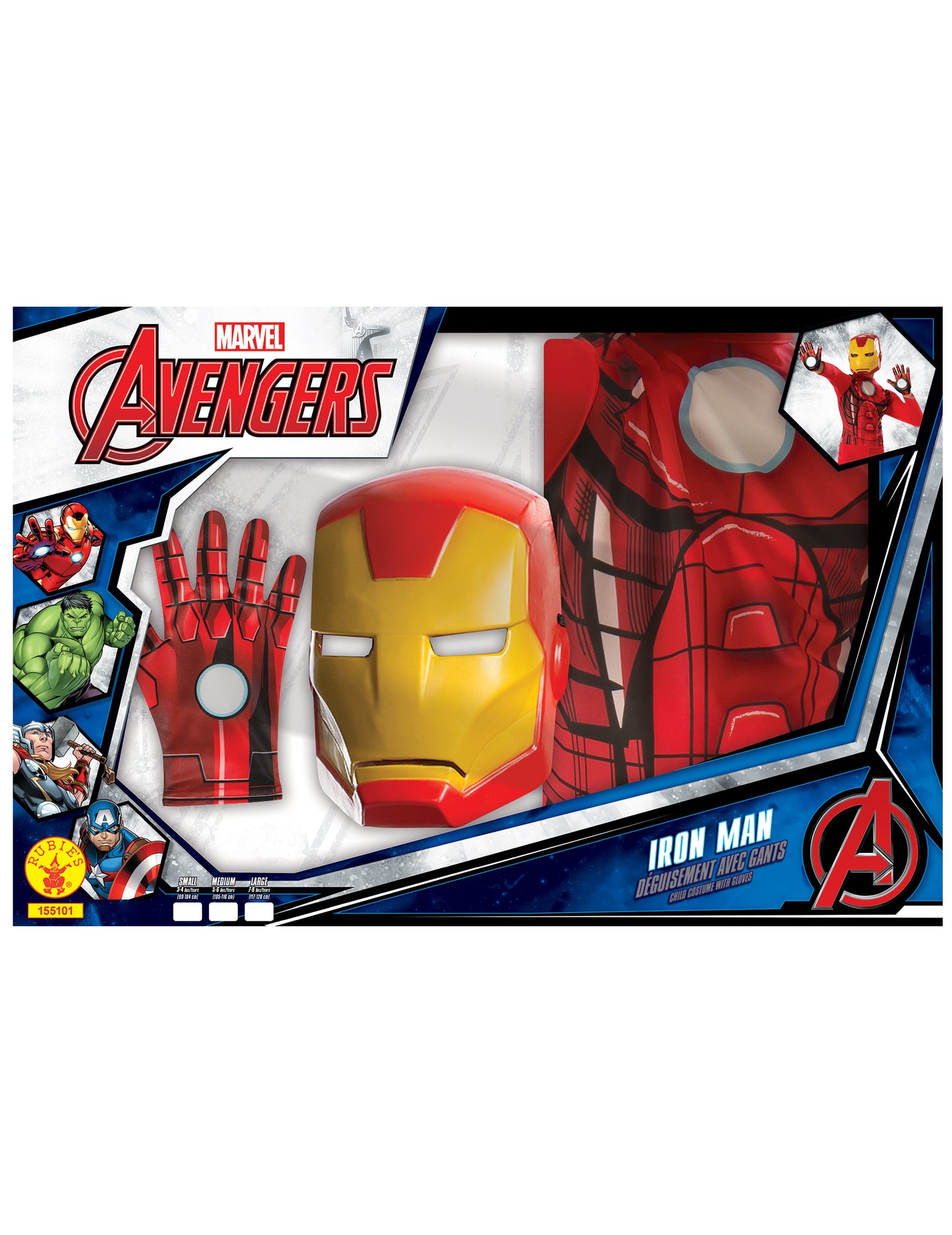 Coffret classique Iron Man avec gants garçon