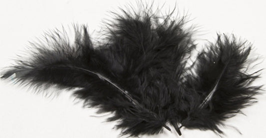 20 Plumes de décoration noires 5,5 cm