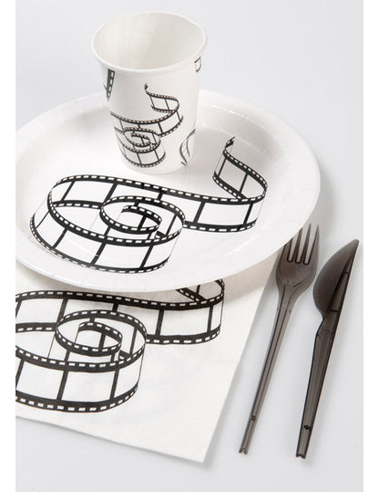 20 Serviettes en papier de table Cinéma 33 x 33 cm