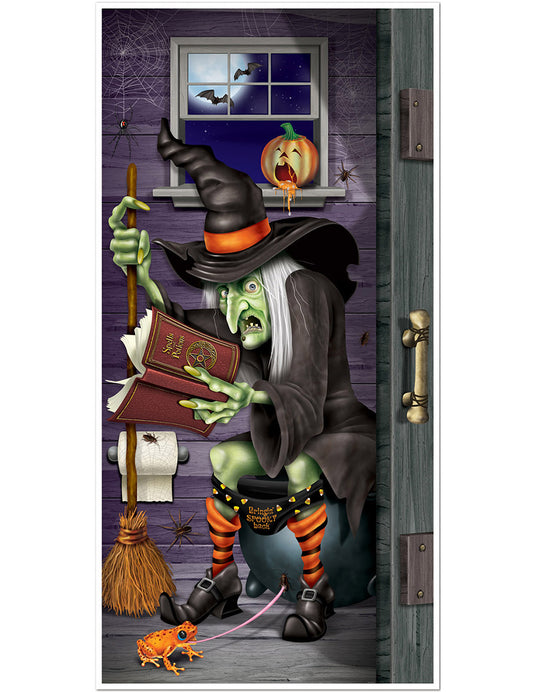 Décoration de porte sorcière aux toilettes 76 x 152 cm