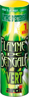 Flamme de bengale vert 1mn
