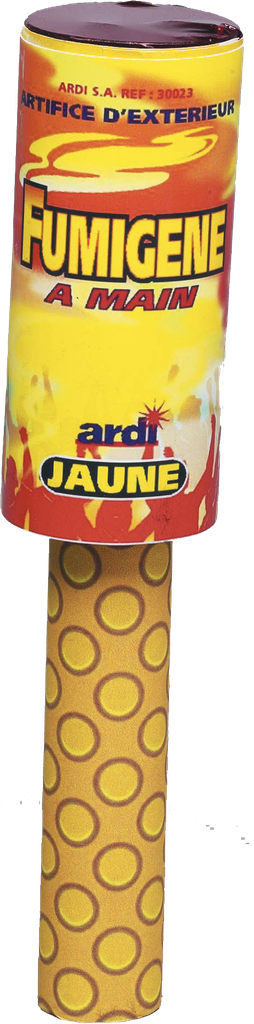 Fumigène à main couleur jaune