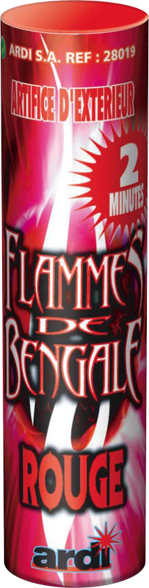 Flamme de bengale rouge 1min et 2min
