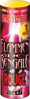 Flamme de bengale rouge 1min et 2min