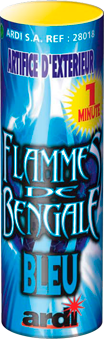 Flamme de bengale bleu 1min et 2min