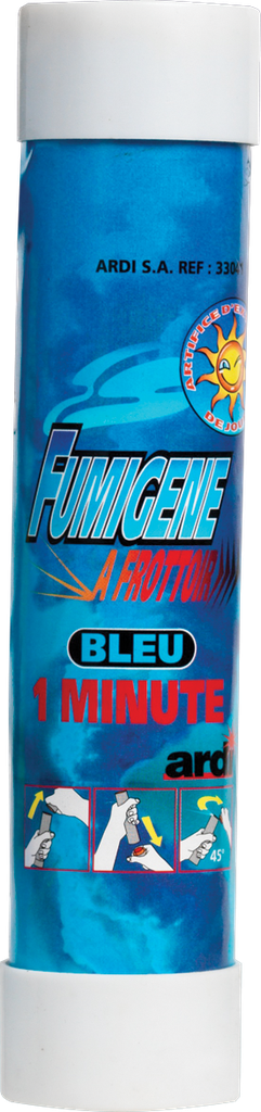 Fumigène à frottoir bleu