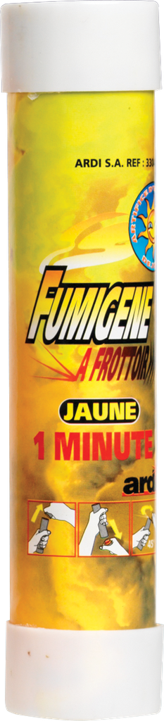 Fumigène à frottoir jaune