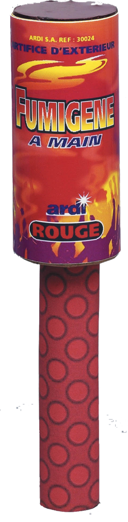 Fumigène à main couleur rouge