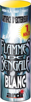 Flamme de bengale blanc 1 min et 2 min