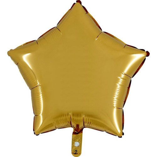 Gold star helium balloon 45 cm