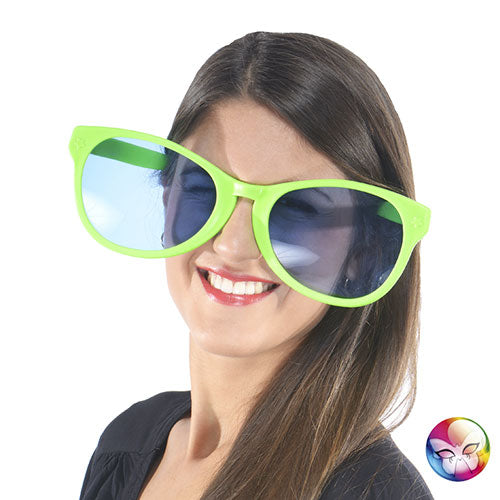 Neon green giant glasses