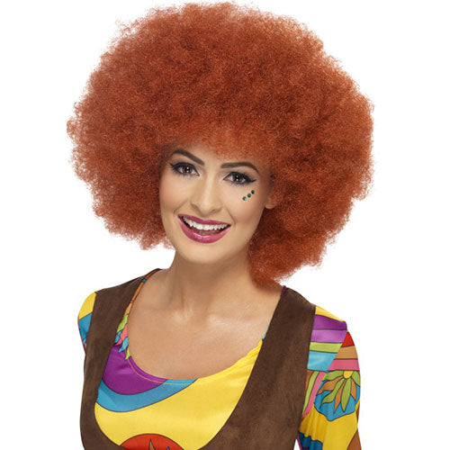 Perruque afro auburn