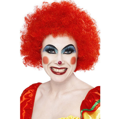 Perruque clown fou rouge