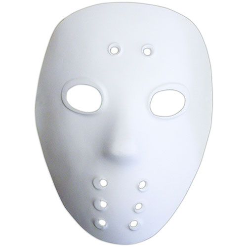 Masque hockeyeur blanc